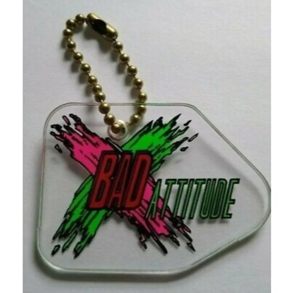 Williams Rollergames Bad Attitude Pinball Keychain Roller Derby Sports Team 1990